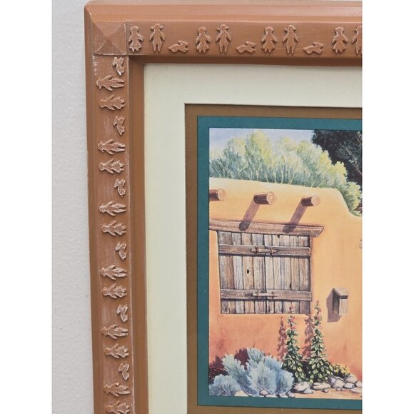 1992 HOMCO Adobe House Print Southwest Decor Vintage Wall Art - Picture 4 of 8